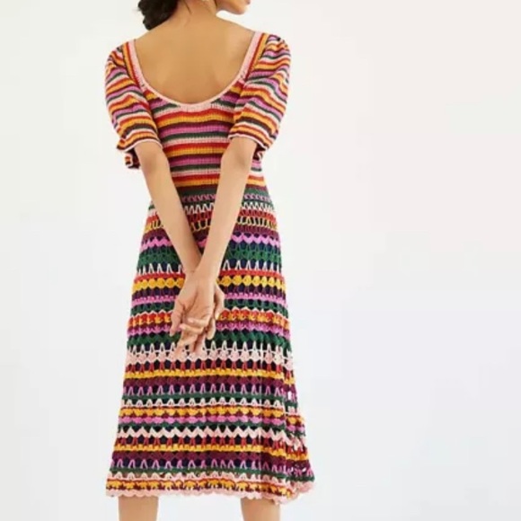 Farm Rio Crochet Mini Dress Size Small - Picture 2 of 2